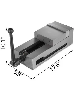 VEVOR milling vice with dimensions 10.1"x 5.9"x 17.6".