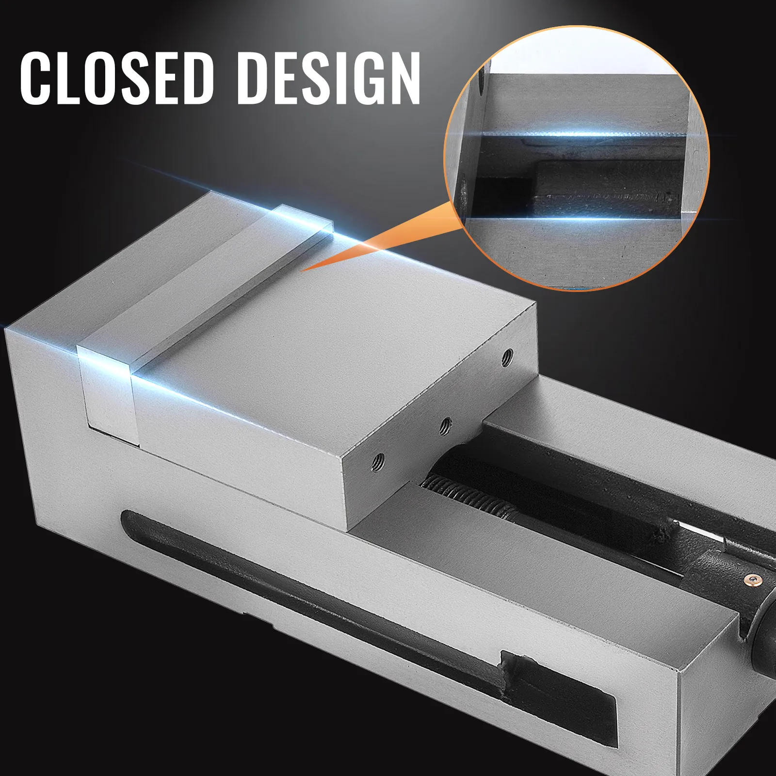 VEVOR milling vice with closed design and enhanced durability.