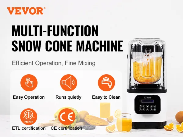 VEVOR professional blender with fruit and juice, multi-function machine, efficient operation, easy to clean.