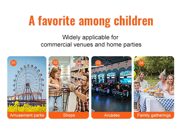 Máquina de chicles VEVOR: ideal para parques de atracciones, tiendas, salas de juegos y reuniones familiares.