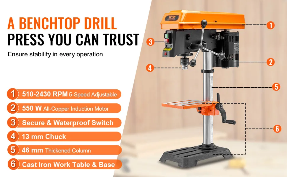 drilling machine wen drill press 4214