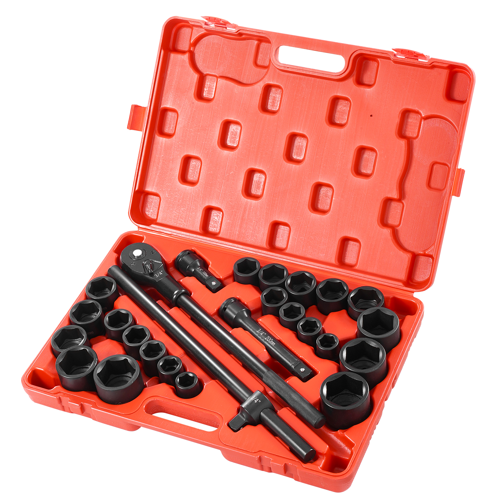 bm7-sec＆bm7-050 VEVOR Impact Socket Set 3/4 Inches 27 Piece Standard Impact