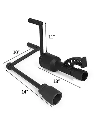 VEVOR torque multiplier wrench with measurements of 11", 10", 14", and 13".