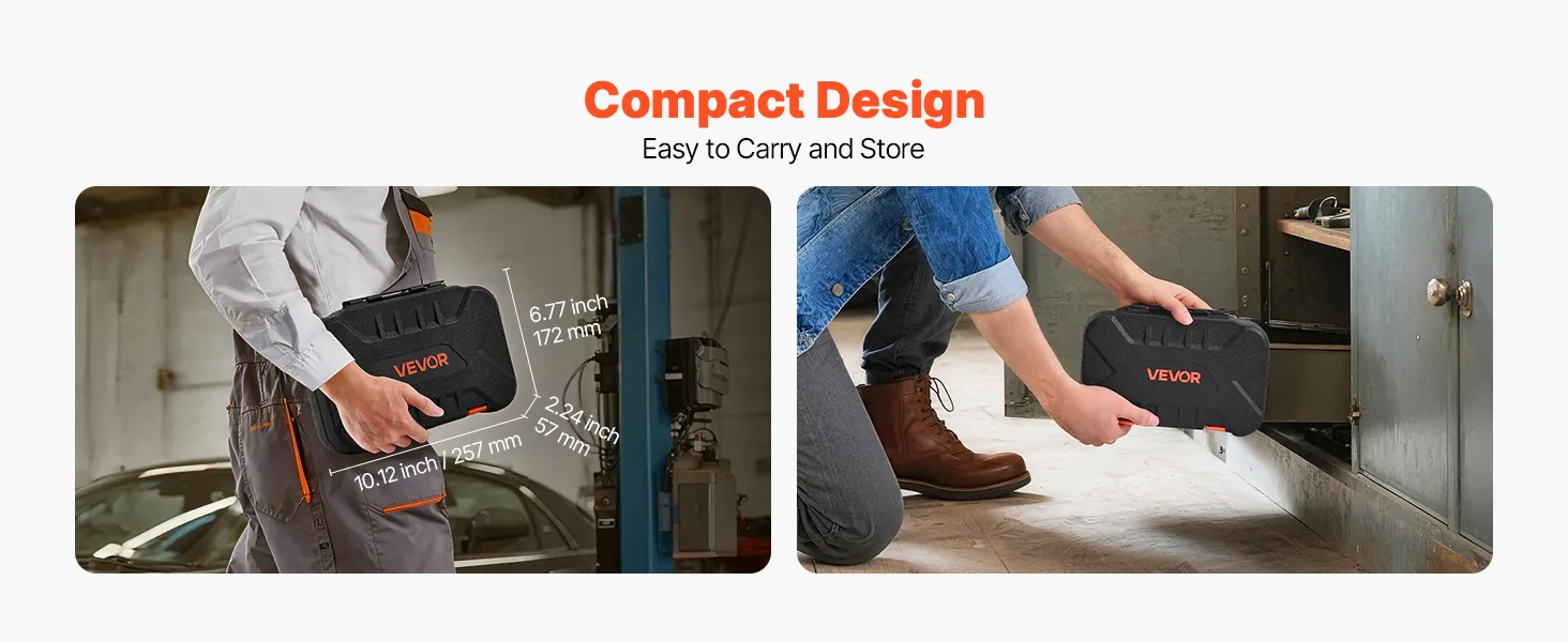 VEVOR Socket Set, 70 Pieces, 1/4 inch Drive Socket and Ratchet Set, SAE and Metric, Deep and Shallow, Mechanic Tool Kit with Bits, Accessories and Storage Case, CR-V Alloy Steel, for Automotive Repair