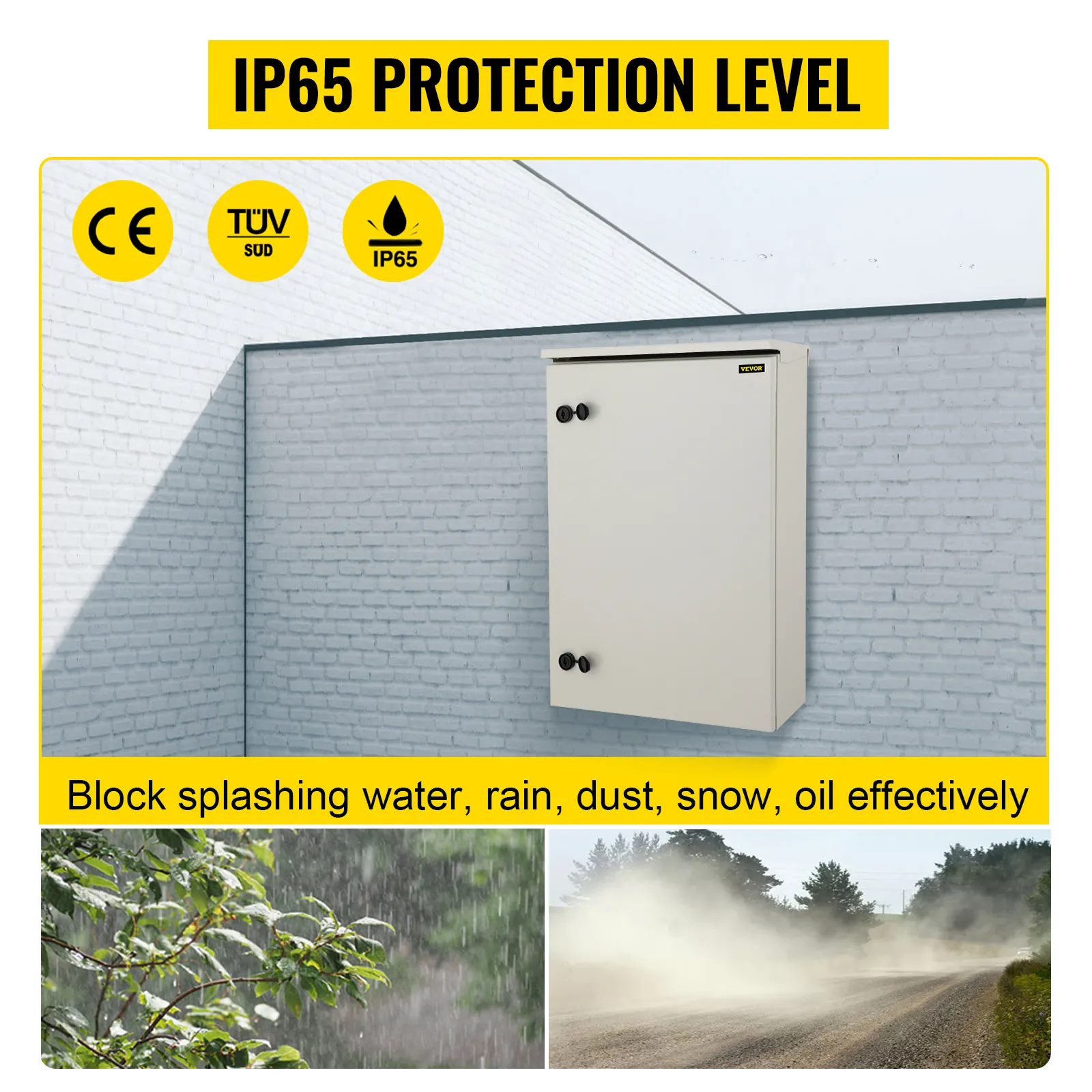 Caja eléctrica VEVOR, protección ip65, montaje en pared, blindada contra agua, polvo y aceite.