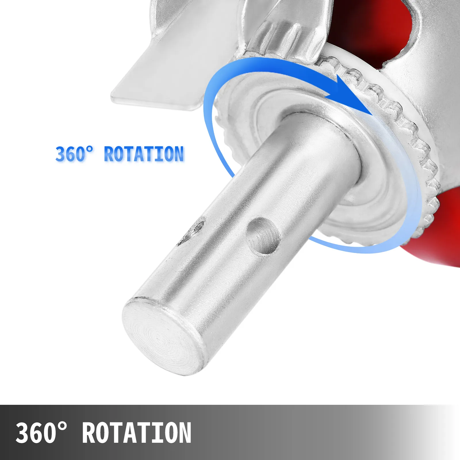 Ruedas para andamios VEVOR con rotación de 360 grados para una maniobrabilidad versátil.