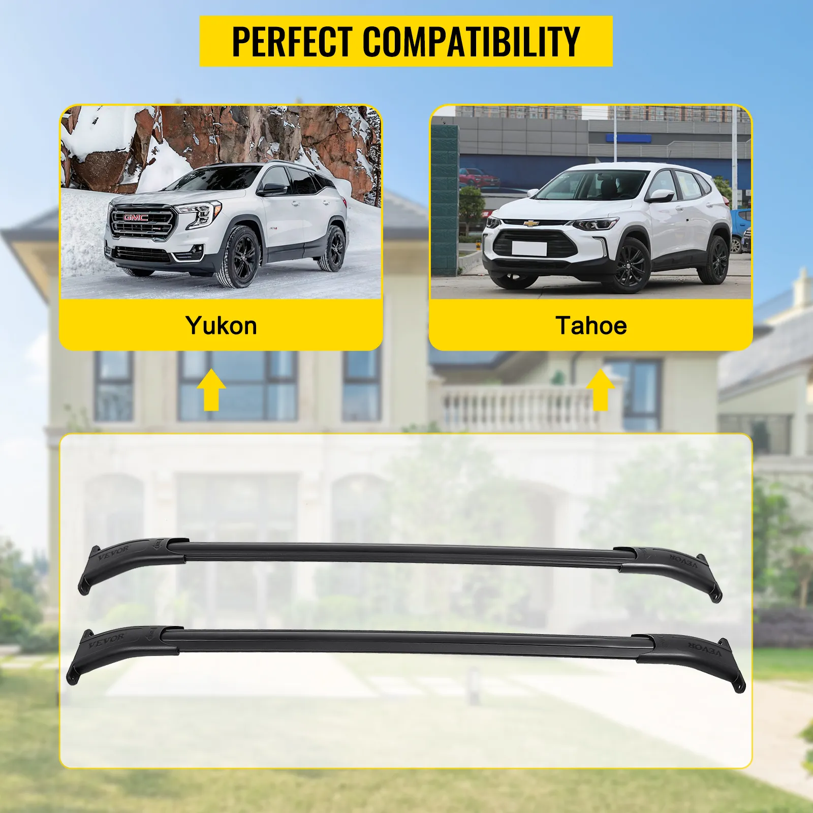 Barras transversales para portaequipajes de techo VEVOR compatibles con SUV Yukon y Tahoe