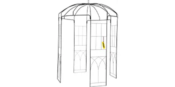 VEVOR garden arbor with arched design and decorative side panels.