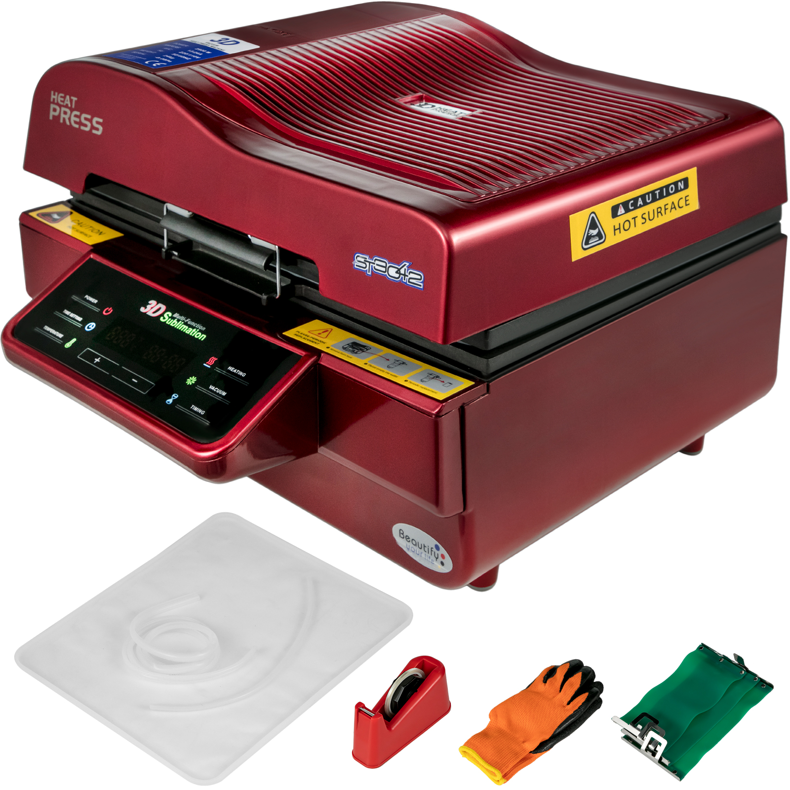 VEVOR Heat Press Multi-Function 3D Sublimation Machine 2800W 3D