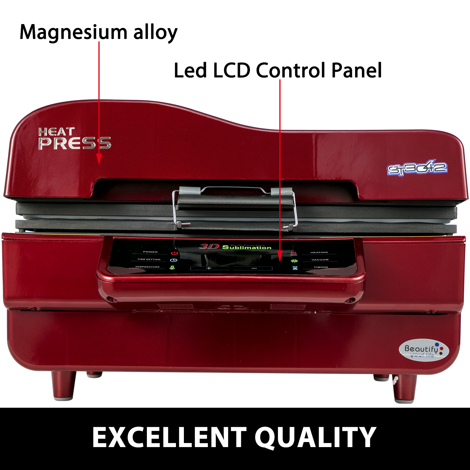 VEVOR Heat Press Multi-Function 3D Sublimation Machine 2800W 3D