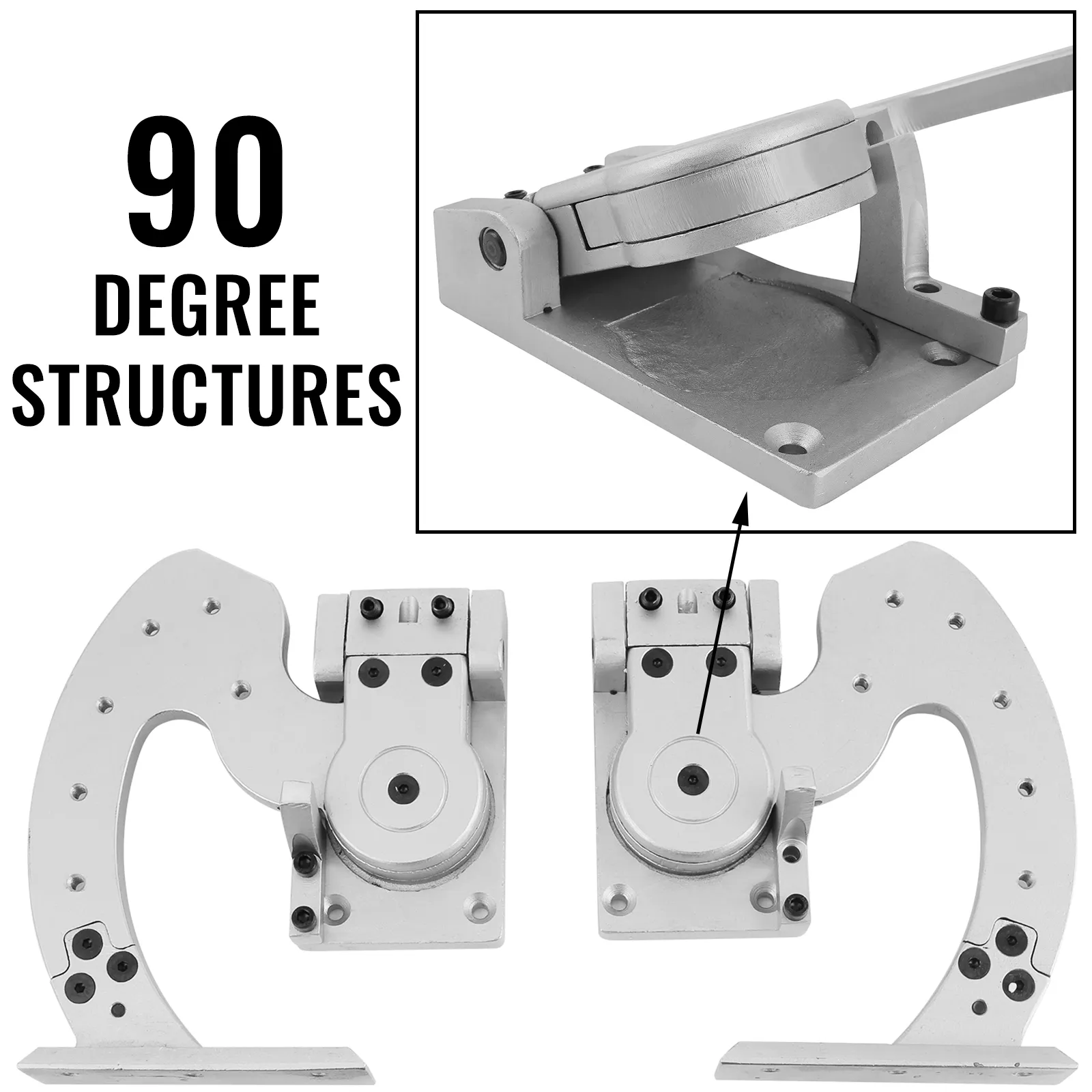 VEVOR Lambo-Türbausatz mit robusten 90-Grad-Scharnierstrukturen, detaillierte Nahaufnahme.