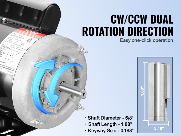 ぽん　0707 ProParts Condenser Fan Motor, 1/2HP 1075RPM, 208-230v, 1Ph