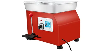 Torno de cerámica VEVOR rojo con ajuste de pedal y panel de control.