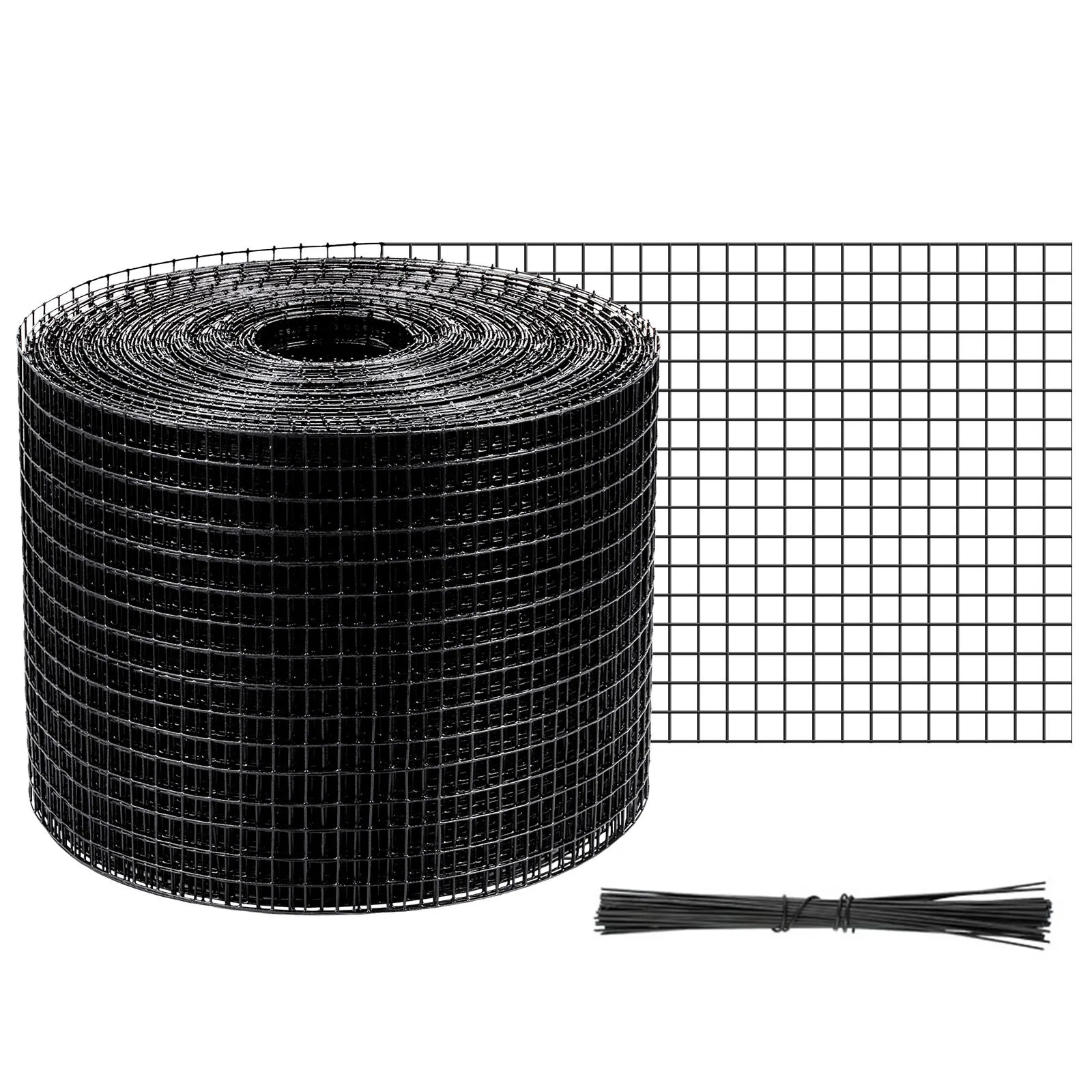 Rollo de alambre en forma de pájaro para panel solar VEVOR con patrón de cuadrícula y cables de unión adjuntos.