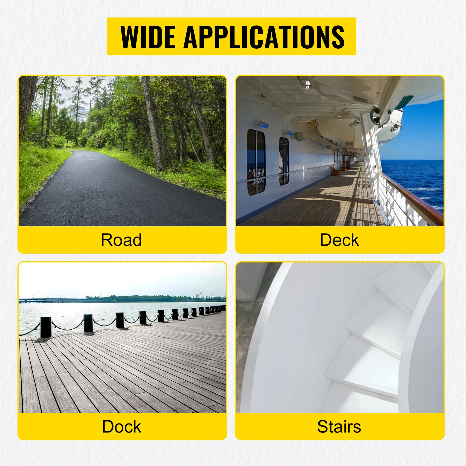 VEVOR solar driveway lights for roads, decks, docks, and stairs. wide applications.