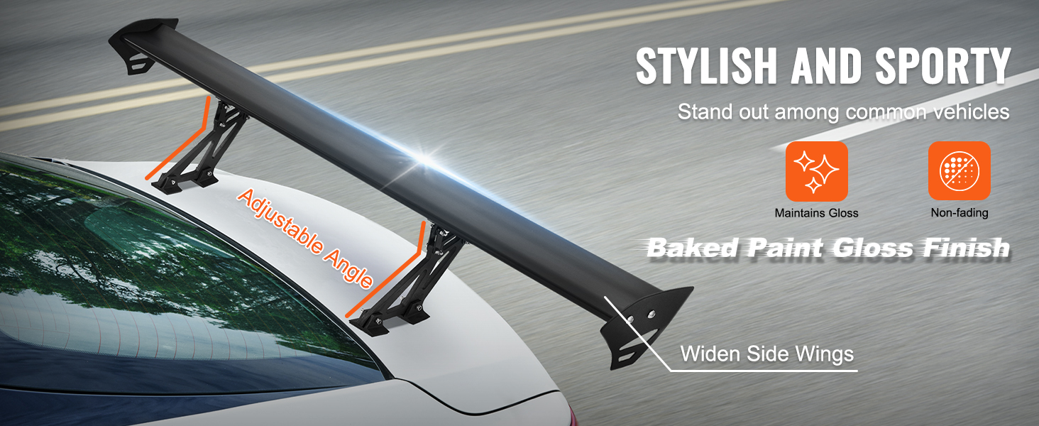 ELJD★ ウイング VEVOR GT Wing Car Spoiler, 43.3 inch Universal Spoiler with