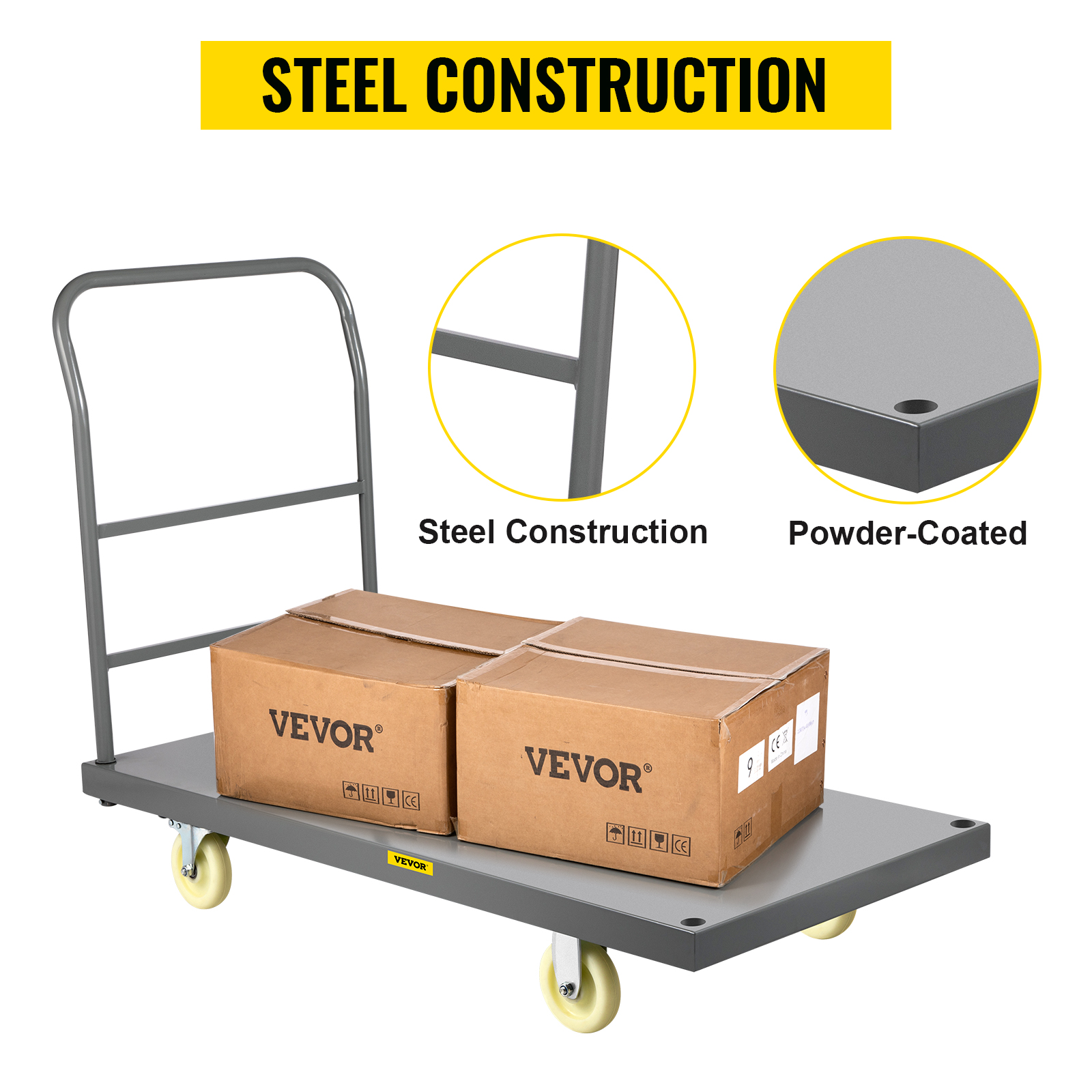VEVOR Platform Truck 2000 lbs Capacity 47
