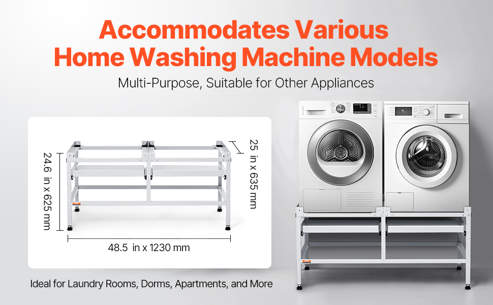 VEVOR Washer and Dryer Stand - 48.5
