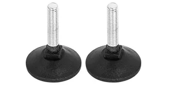 black and silver adjustable VEVOR dining table legs on a white background.