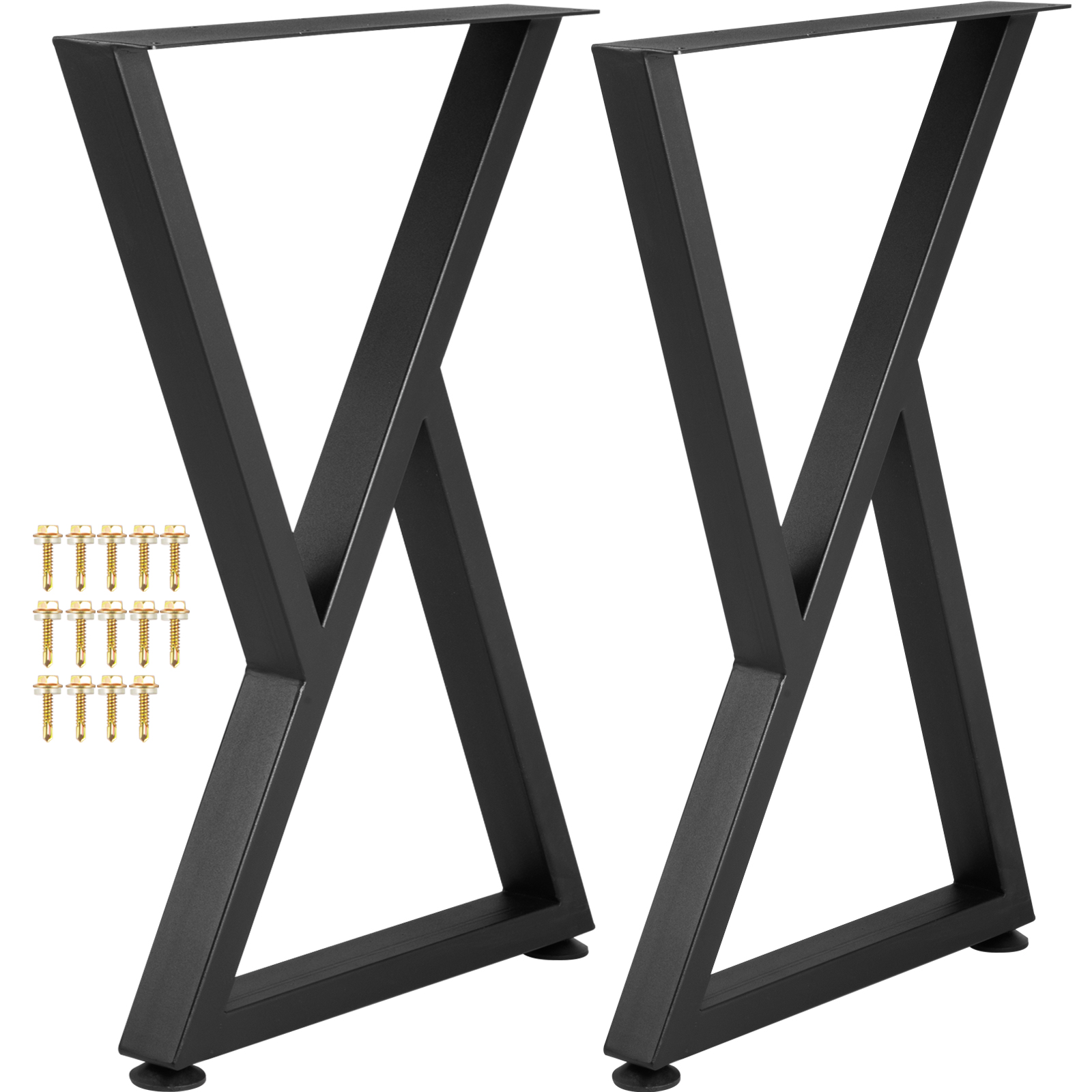 VEVOR Metal Table Legs, 28x18 inch Desk Legs, Set of 2