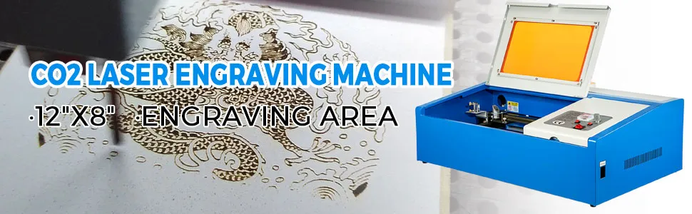 VEVOR laser engraver co2 machine, intricate dragon engraving, 12"x8" area.