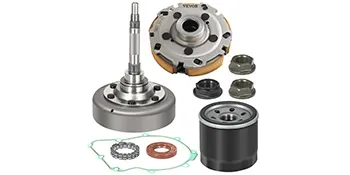 VEVOR wet clutch kit assembly with gasket, filters, and hardware components.