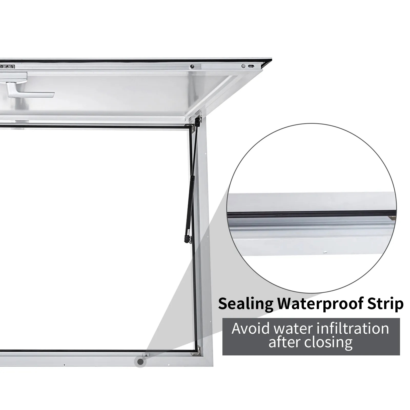 VEVOR concession window with sealing waterproof strip for water infiltration prevention.