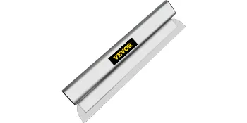 VEVOR skimming blade with a stainless steel body and ergonomic grip, ideal for smoothing plaster surfaces.