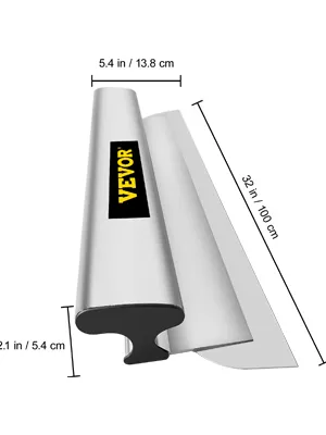 VEVOR-Abstreifklinge mit den Abmessungen 32 Zoll / 100 cm Breite, 5,4 Zoll / 13,8 cm Länge, 2,1 Zoll / 5,4 cm Dicke.