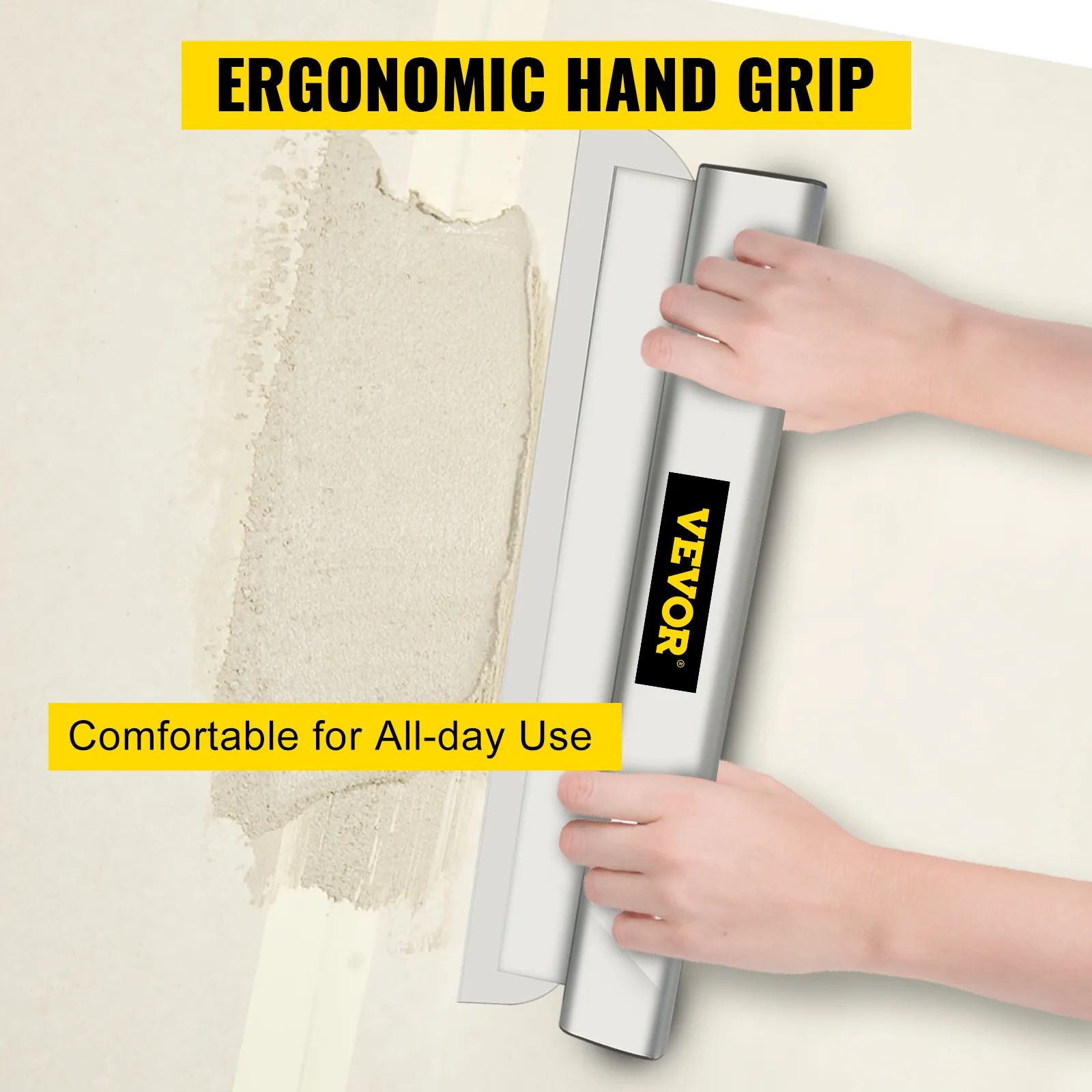 VEVOR-Abschäumklinge mit ergonomischem Handgriff, geeignet für den bequemen ganztägigen Einsatz bei Abschäumaufgaben.