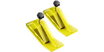 yellow VEVOR tractor bucket protectors with adjustable knobs, set of two.