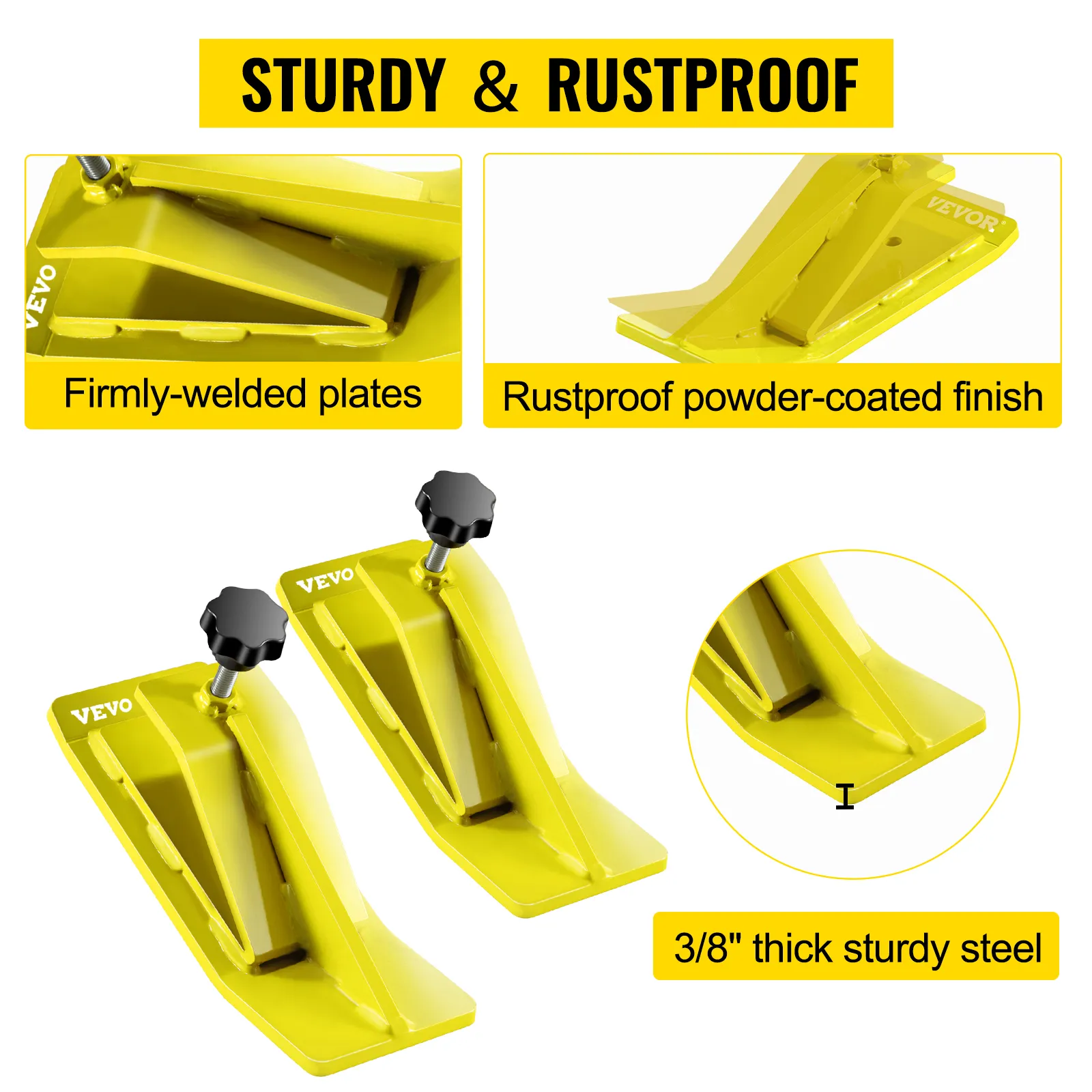 VEVOR tractor bucket protector with firmly-welded plates and rustproof powder-coated finish.