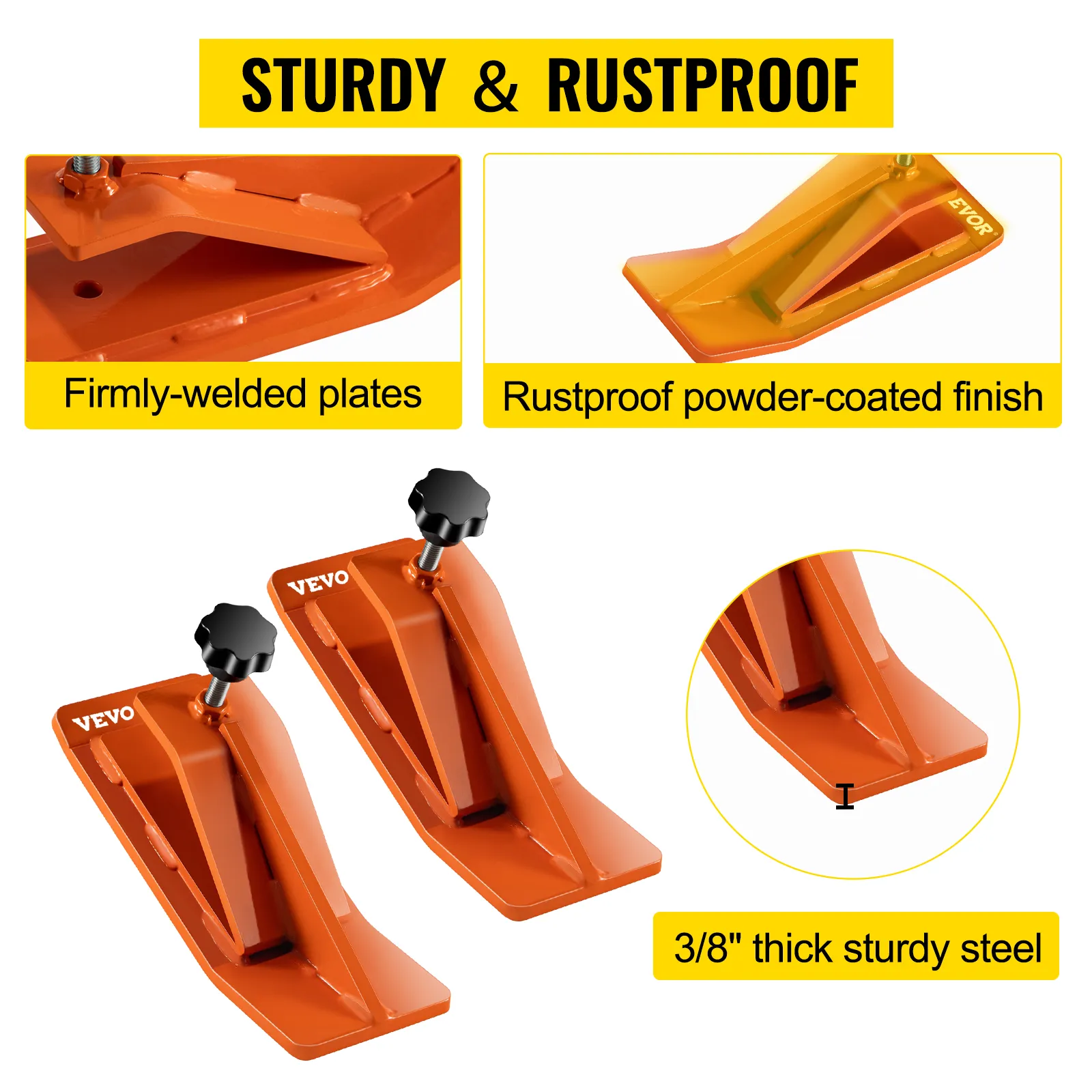 VEVOR tractor bucket protector with firmly-welded plates and rustproof coating.