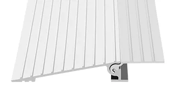 silver VEVOR threshold ramp with grooved surface for anti-slip functionality.