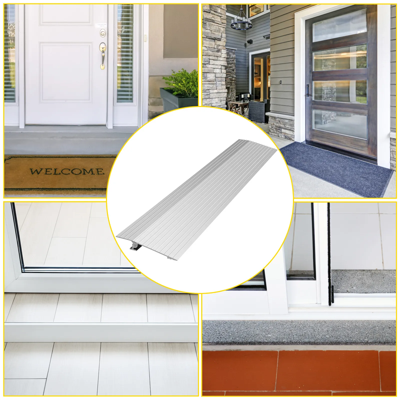 VEVOR threshold ramp for doorways, patios, and indoor access.