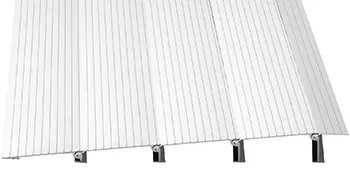 silver aluminum VEVOR entry ramp with grooved surface and solid support legs.