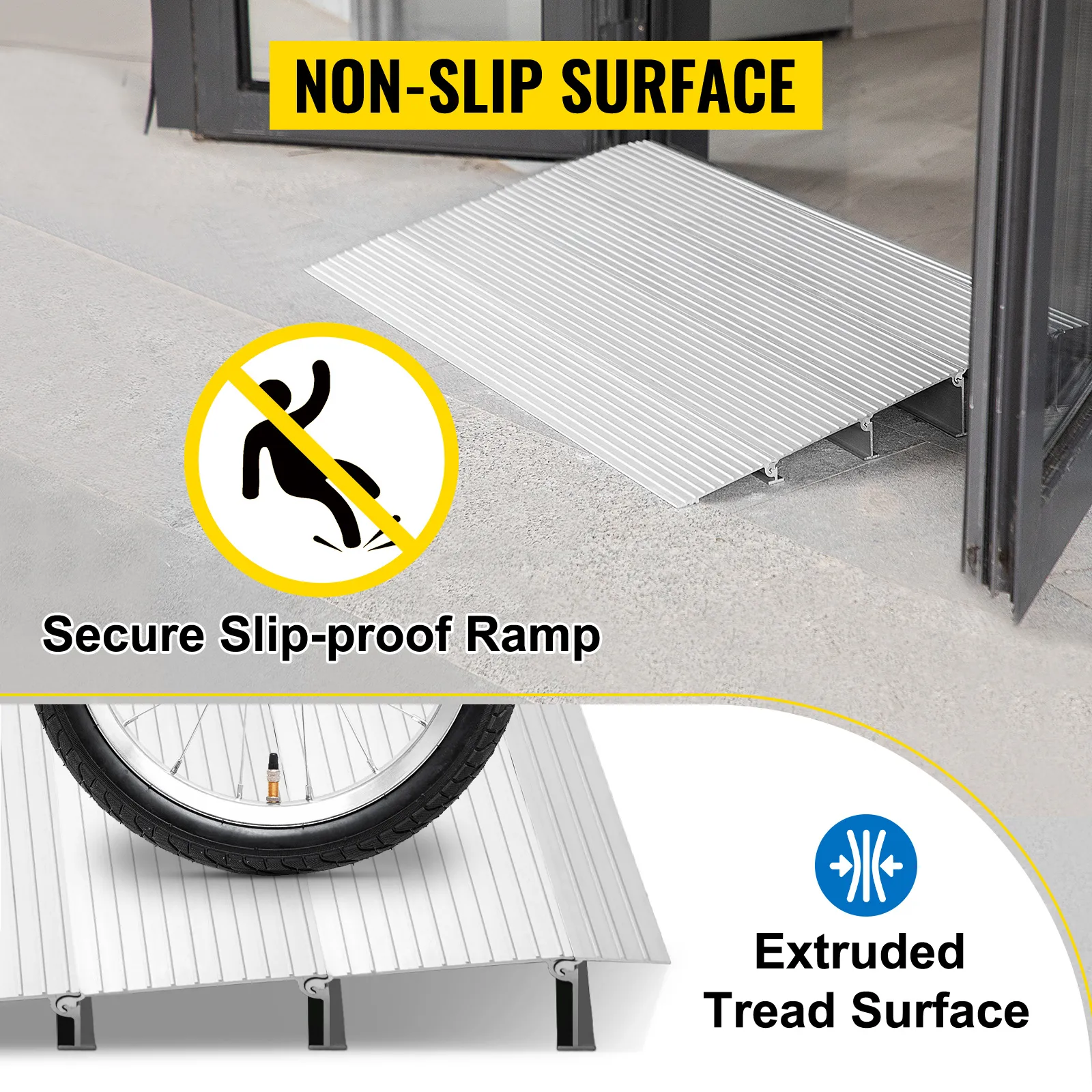 VEVOR entry ramp with non-slip surface and secure slip-proof design.