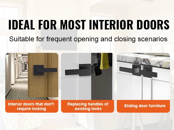 VEVOR dummy door lever suitable for non-locking doors, replacing handles, and sliding door furniture.
