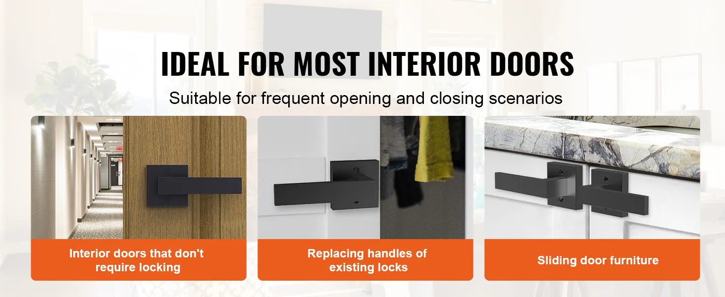 VEVOR dummy door lever suitable for non-locking doors, replacing handles, and sliding door furniture.