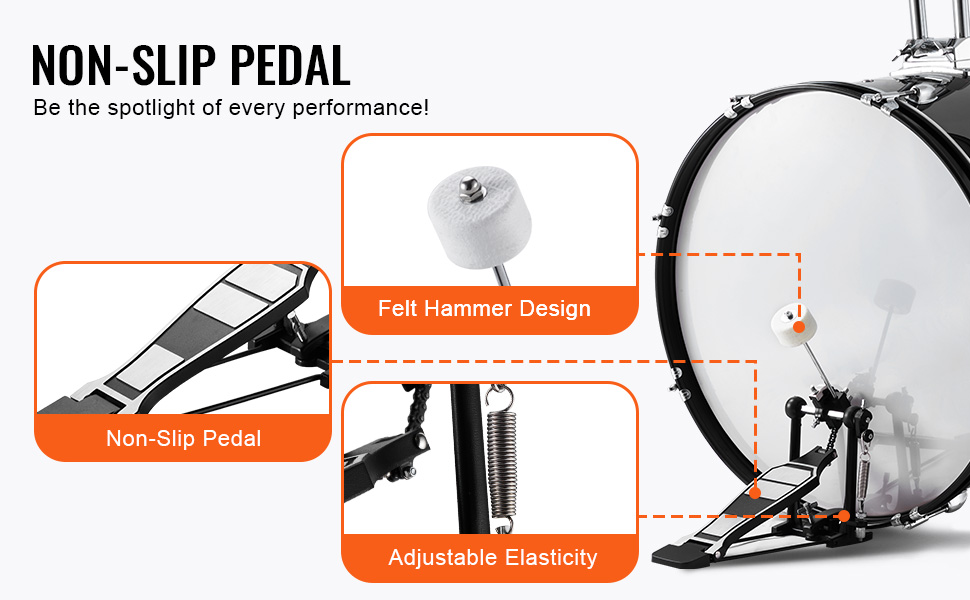 VEVOR Adult Drum Set, 5-Piece, 22 inches Complete Full Size Drum