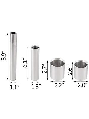 Juego de herramientas para juntas de transmisión VEVOR con manguitos metálicos de varios tamaños y medidas.