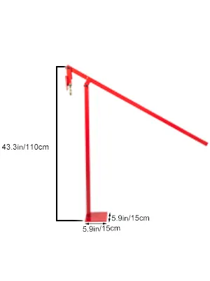 red steel VEVOR t post puller with dimensions labeled: 43.3in/110cm height.