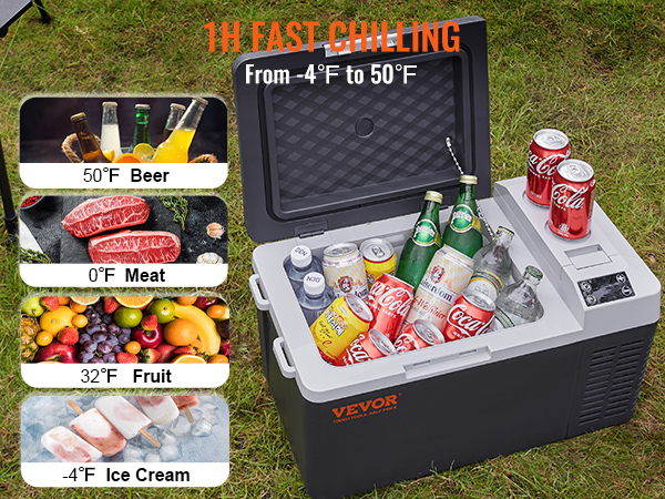 VEVOR Portable Car Refrigerator Freezer Compressor 19.9 L Single