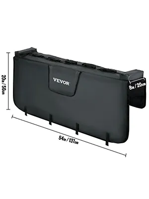 Almohadilla para portón trasero VEVOR, cubierta para portabicicletas negra con dimensiones: 54 x 20 x 8 pulgadas.