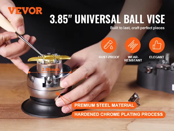 Morsa a sfera VEVOR, universale da 3,85", realizzata in acciaio di alta qualità, antiruggine e resistente all'usura.