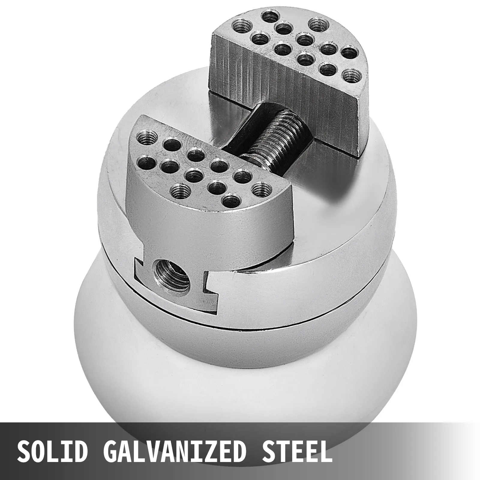 VEVOR ball vise in solid galvanized steel with adjustable jaws and multiple holes