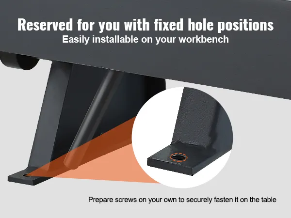 fixed hole positions for VEVOR sheet metal bending brake, easy installation on the workbench.
