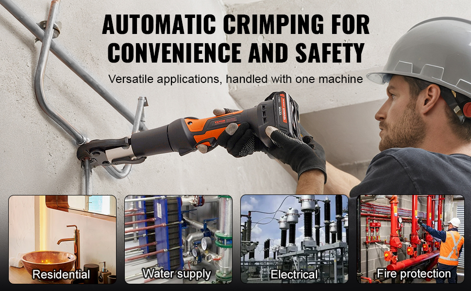 Zaciskarka VEVOR i zestaw bezprzewodowy, profesjonalne narzędzie