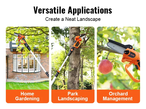 VEVOR 2-in-1 Cordless Pole Saw & Mini Chainsaw, 20V 4Ah Battery Pole Chainsaw, 5" Cutting Capacity 8 ft Reach Pole Saw for Branch Cutting & Tree Trimming (Battery and Blade Cover Included)