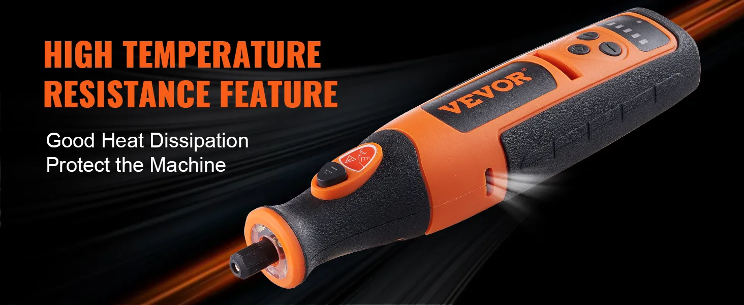 VEVOR rotary tool kit with high temperature resistance and good heat dissipation features.